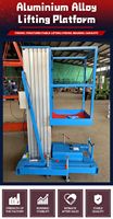 Petite table élévatrice à ciseaux électrique mobile en alliage d'aluminium pour la manutention des matériaux en entrepôt