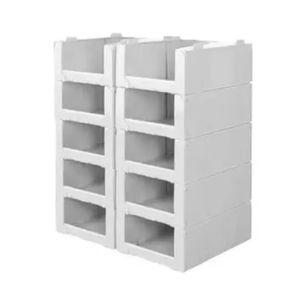 Bac de tri en corrugated blanc personnalisable multi-styles, bac de stockage en plastique PP pour entrepôt, bacs empilables à ouverture frontale, bacs de stockage empilables - Product Image 1