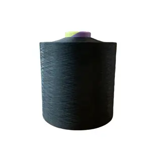 China 150/48 DTY Dope Dyed Black Nim/him Polyester Textured Yarn