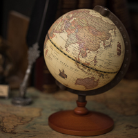 Mapa del mundo de oficina de madera maciza Retro de estilo europeo, muebles para el hogar, decoración de habitación con letras artesanales, modelo en inglés