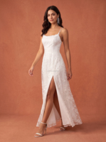 Gaun Pengantin untuk Pengantin Wanita Model Ball Gown Panjang Menyentuh Lantai Berbahan Lace Tanpa Punggung Gaun Pengantin Kustom Satin Warna Ivory untuk Upacara di Gereja
