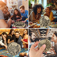 Roulette de conception engrenageuse, dés à rouler avec boîte cadeau Dragon pour jeux de divertissement, cadeaux de fête, ensemble de dés à rouler avec boussole