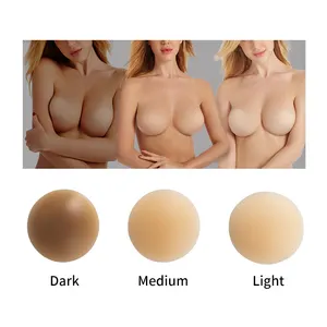 Non Glue Skin Tone Opaque Silicone Waterproof Self Adhesive Invisible Seamless Soft Nipple Cover