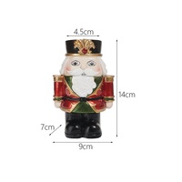 Ensemble de figurines en résine Casse-Noisette Roi Chevalier de Noël, porte-bougie, soldat peint à la main, décoration de table de Noël, cadeau d'art pour la maison