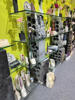 Modernes Wabi Sabi Style freistehendes Wein regal Schöne natürliche Granit Marmor Wohn möbel Naturstein Elegant Stilvoll
