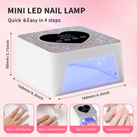 Lampe à ongles UV LED Full Diamond, séchoir à gel rapide, lampe de polymérisation professionnelle avec capteur automatique, lampe à ongles LED Bling Rhinestone