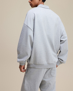 <span class=keywords><strong>Felpa</strong></span> da Uomo di Alta Qualità del Produttore, Manica Lunga con <span class=keywords><strong>Collo</strong></span> <span class=keywords><strong>a</strong></span> <span class=keywords><strong>Polo</strong></span>, Oversize 445G Pesante, per l'Autunno - Product Image 3