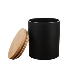 Hoge Kwaliteit Luxe Matglas Geurkaars Pot Groothandel Glazen Potten Voor Kaarsen