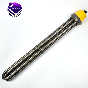 ブライト 400V 15KW 3U チューブ型浸漬ヒーター チタン製浸漬ヒーター 電気加熱素子 サーモウェル付き - Product Image 1