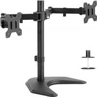 Support de bureau pour moniteur de qualité supérieure réglable Support double pour moniteur avec inclinaison et pivotement à 90 degrés 2 bras réglables Nouveaux produits en stock