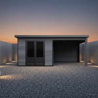Abri à outils en bois série D, abri de jardin moderne en acier et WPC avec fenêtre de haute qualité, atelier extérieur facile à installer