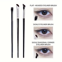 Set Alat Kecantikan 7 Buah Model Pisau Ultra Tipis Terlaris Lintas Batas, Kuas Alis Kepala Datar Bersudut, Kuas Detail Bentuk Sabit
