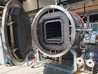 Four horizontal à haute résistance atmosphérique à l'argon, 2200°C, capacité 400L, uniformité de température 10°C, précision élevée