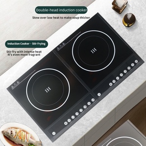 Plaque de cuisson <span class=keywords><strong>électrique</strong></span> à double panneau en céramique à infrarouge, cuisinière à induction intégrée <span class=keywords><strong>économique</strong></span> pour la maison, la voiture et l'hôtel - Product Image 4