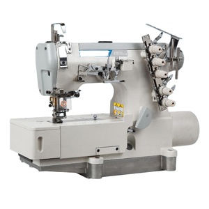 Machine à coudre électronique à trois aiguilles et cinq fils DSC-JK-500-1, à grande vitesse, avec coupe-fil automatique, point de recouvrement et interlock - Product Image 1