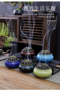 Quemador de incienso agrietado <span class=keywords><strong>con</strong></span> <span class=keywords><strong>hielo</strong></span> colorido, cubierta de estufa de cobre archaize, horno de salud, quemador de incienso, soporte adhesivo - Product Image 3