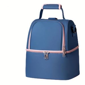 Breast Pump Bag with Cooler Fits 6 Bottles Double Layer Breast Milk Travel Bag Baby Bottle Breastmilk Cooler Bag - Product Image 1