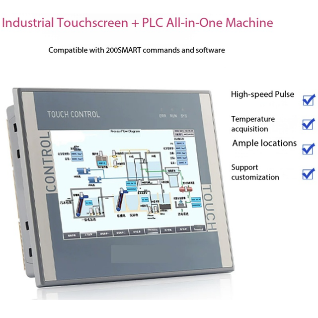 Touch Screen PLC All-in-one Machine SMART 200 Programmable Controller Display HSE7A-16MRT