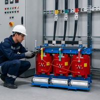 Transformator Distribusi Listrik Tipe Kering Tiga Fasa 800kVA 10kV SCB Berbahan Resin Epoksi