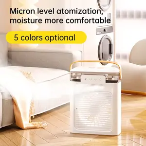 Ar condicionado portátil de verão 2024, mini purificador de ar, ventilador USB portátil para mesa, névoa de água DC, ventilador de refrigeração