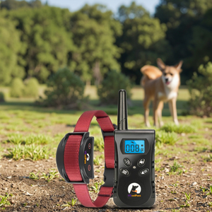 Collar de Adiestramiento para Perros con Control Remoto Recargable, Resistente al Agua IPX7, con Alcance de 500 m, 2 Canales, Sin Descargas, para Perros Pequeños - Product Image 1