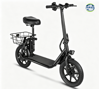 Trottinette électrique pour adultes avec support, type sit-on 16 pouces, 48V 10Ah, longue autonomie
