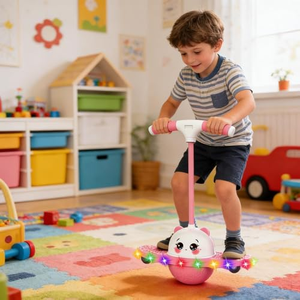 Pelota de Salto de Alto Rebote para Niños, Juguete de Ejercicio con Luz de Panda, Equipo Deportivo para Jardín de Infancia, Hecho de Goma, PVC y PP Duraderos - Product Image 3