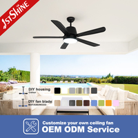Ventilador de Techo 1stshine con Aspas de ABS, Ecológico, de Grado Comercial, Personalizable OEM/ODM, Resistente al Óxido, Silencioso, con Luz LED