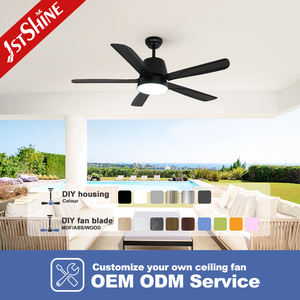 Ventilateur de plafond LED 1stshine décoratif, 5 pales en ABS, bonne qualité, prix d'usine, ventilateur de plafond avec lumière - Product Image 4