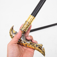T-handle design créatif cool et luxueux bâton de marche en métal décoration de fête de vacances accessoires de cosplay bâton de marche gentleman
