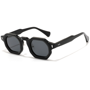 Octagonal Full Rim Sunglasses Solid Blue <b>Frame</b> Polycarbonate Lens Anti-Uv Protection Unisex Adult - Product Image 4