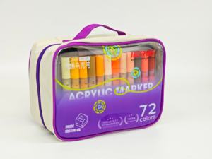 ชุดปากกาเมจิกแบบลบได้ สำหรับงานศิลปะ ผลิตจากพลาสติกเกรดทางการแพทย์ แห้งเร็ว พร้อมกล่องพลาสติก  สามารถสั่งทำโลโก้ได้ - Product Image 4