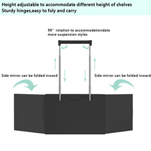3 <span class=keywords><strong>Way</strong></span> Trang Điểm Gương Ánh Sáng <span class=keywords><strong>DIY</strong></span> Tóc Cắt Tool Trifold Gương Cho Tự Cắt Tóc Và Tạo Kiểu - Product Image 5