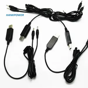 Grosir USB Step Up Transformer 5V untuk 9V 12V Boost konverter kabel daya DC 5.5*2.1mm kabel listrik untuk Router