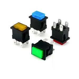 Cao hiện tại 10A tự khóa đẩy nút chuyển đổi DS-PBS-5 1NO kết hợp thép không gỉ 15*21 mét nhựa bốn chân tạm thời - Product Image 1