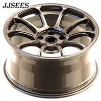 JJSEES Jantes en alliage d'aluminium forgé, finition bronze brillant, jantes forgées de 18 à 22 pouces, PCD 5x112 5x114.3 5x120, compatibles avec BMW Audi Mercedes