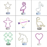 Lampe de table LED néon à succès, signe « Flamant rose », décoration de chambre d'hôtel, décoration de fête, lumière néon