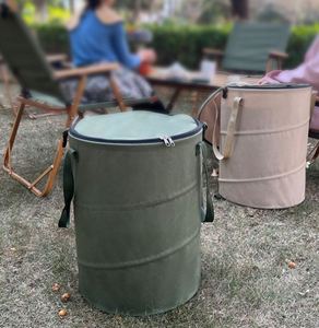 Sac à déchets de jardin en Oxford robuste, seau escamotable, sac à feuilles réutilisable, support pour sac de jardin, sac à déchets pour pelouse, piscine, jardin, camping - Product Image 4