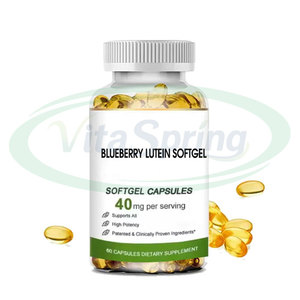 Vitamines pour les yeux ASAP OEM Zéaxanthine Lutéine Softgel Carotène Halal Complément Capsules Softgel Lutéine Myrtille pour les yeux - Product Image 1