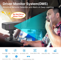 Système de gestion de flotte tout-en-un avec écran tactile 10,1 pouces, IA BSD, DMS, caméra AHD 4 canaux, détection d'angle mort à 360° et alerte de fatigue pour camions et bus