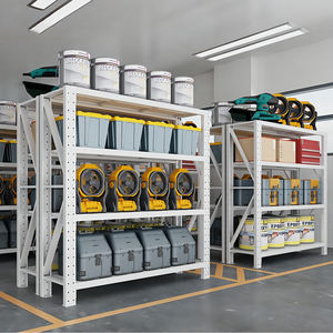 رفوف معدنية خفيفة ومتوسطة وثقيلة بدون براغي، <span class=keywords><strong>4</strong></span> طبقات، تحمل 200 كجم و300 كجم و500 كجم، مقاومة للتآكل، رفوف تخزين صناعية - Product Image 3