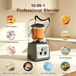 เครื่องปั่นอเนกประสงค์รุ่น 8001JX สำหรับครัวเชิงพาณิชย์ เหมาะสำหรับทำสมูทตี้ มิลค์เชค เครื่องปั่นผลไม้ระดับมืออาชีพ พร้อมฝาปิด ปรับความเร็วได้ 5+ ระดับ ความเร็วต่ำ - Product Image 4
