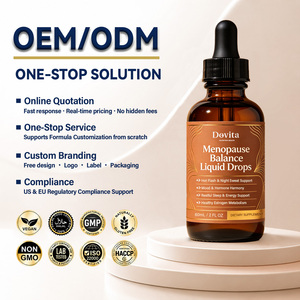 Custom Formula OEM <b>Menopause</b> Liquid Drops For Woman Gluten Free Dairy Free Hot Flash Night Sweat Relief Energy Support 60ml - Product Image 1