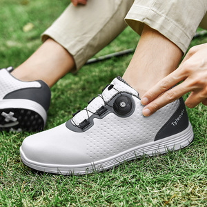 Chaussures de <span class=keywords><strong>golf</strong></span> pour le commerce transfrontalier, imperméables, à bouton rotatif, pour hommes et femmes, modèle décontracté et sportif pour couple, semelle extérieure en caoutchouc - Product Image 4