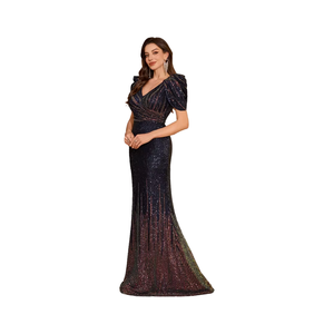 Vestido de Noche Formal Largo con Cintura Impero para Mujer, con Elegante Silueta Fluida, Perfecto para Bodas y Fiestas - Product Image 4