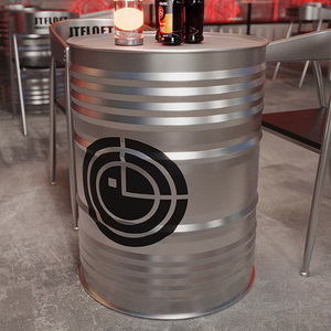 Set di Arredamento per Caffetteria Commerciale con Opzione Logo Personalizzato, Tavolo e Sedie da Pranzo Argento per Uso in Negozi di Marca - Product Image 4
