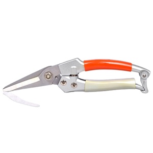 ASAKI AK-8642 8" Steel Garden Scissors <strong>Pruner</strong> Garden Ratchet Shear Pruning Shears <strong>Straight</strong> Gardening Scissors Plastic Handle - Product Image 1