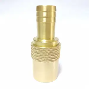 Good price 3/4 hose barb open flow TJS506 female brass air coupler quick connect hose coupling for injection mold
