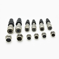Connecteur de prise de caméra industrielle HR10A-7P-6S 4P/12 broches, contacts en cuivre plaqué or, boîtier en alliage de cuivre pour applications automatisées