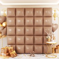 Ballons carrés en aluminium rose mat crème, 25 pièces, pour décorations murales, tunnels, arrière-plans double face, style bohème, pour anniversaires, baby showers, mariages et fêtes